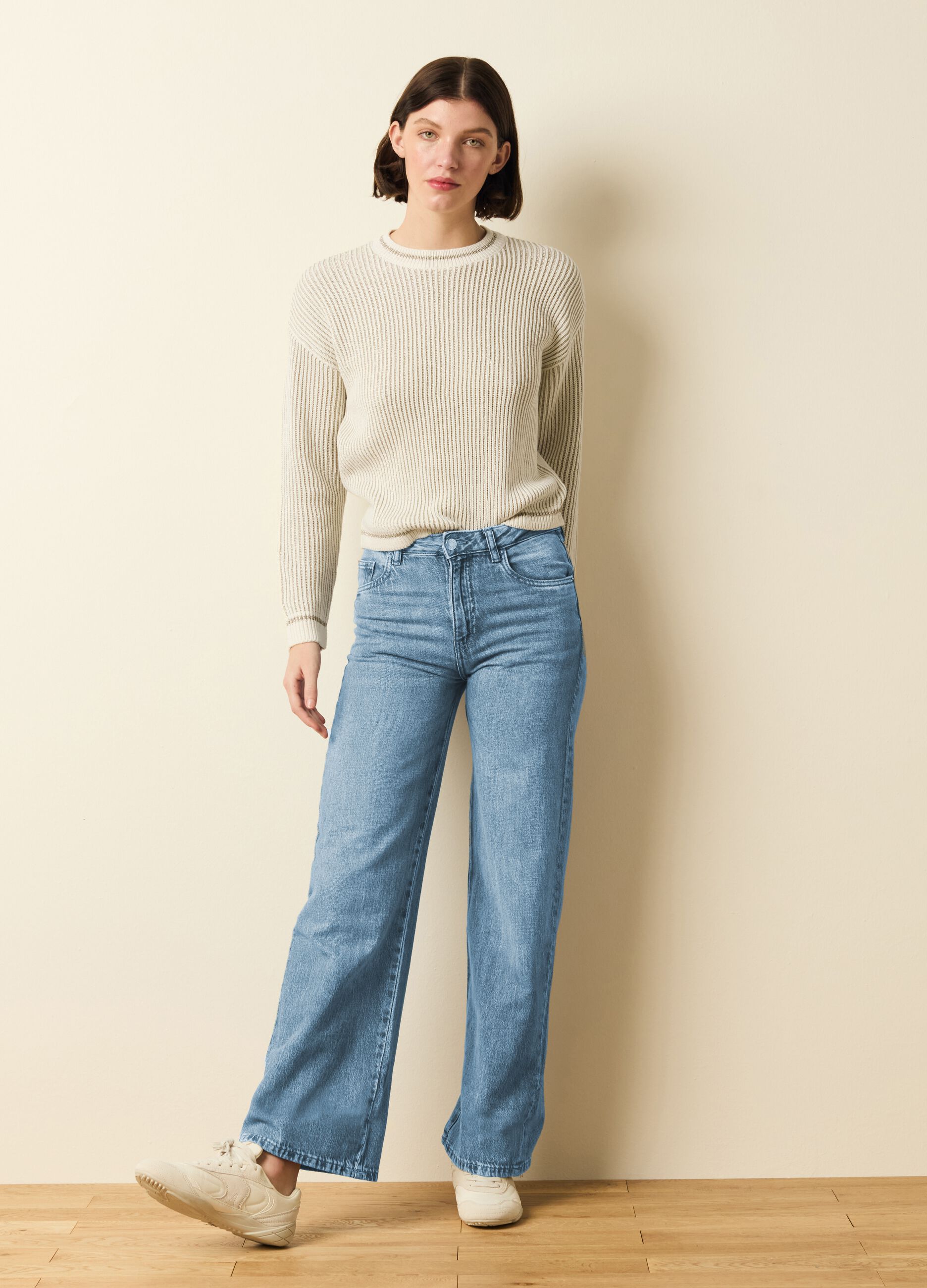 Intarsia design pullover