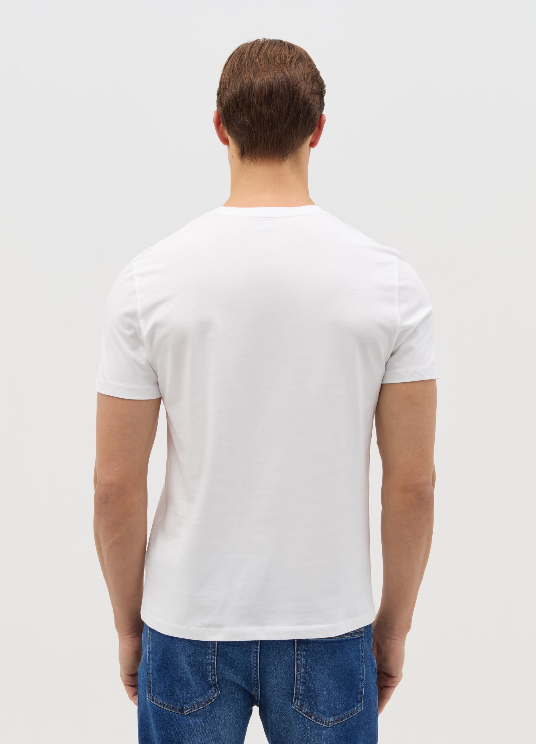 Cotton V-neck T-shirt