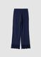 Blue pyjama trousers in cotton, lyocell and stretch wool_6