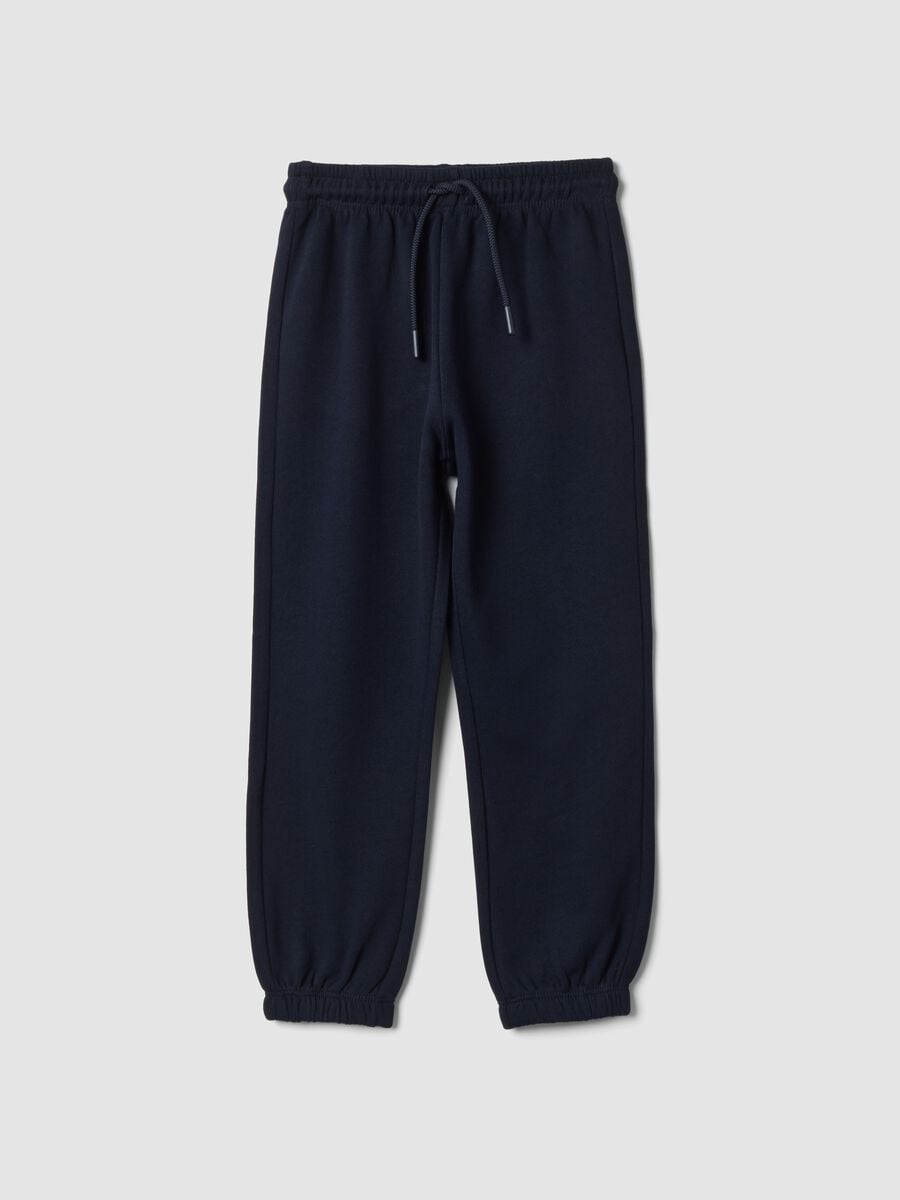 Blue joggers in pure organic cotton_0