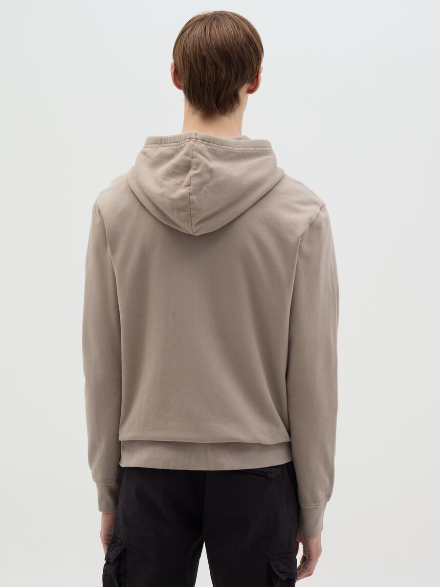 Full-zip sweatshirt in cotton with hood_3