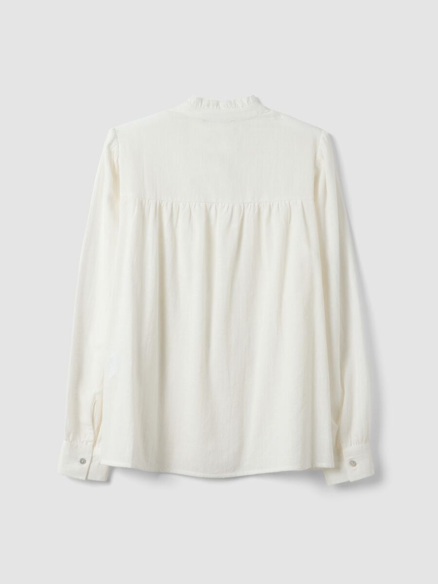 Camicia bianca in puro cotone con ricami_2