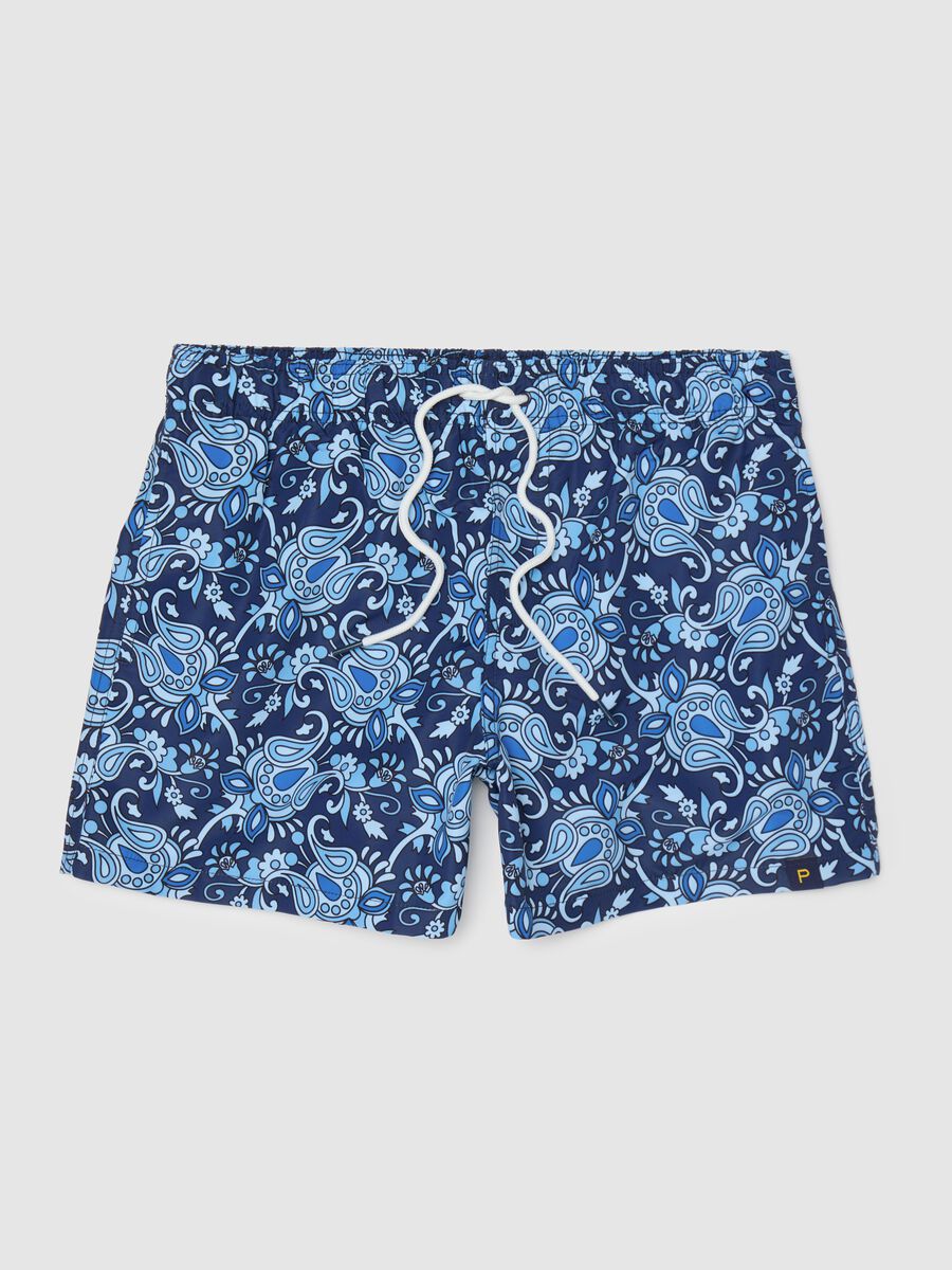 Blue paisley print swim boxers Piombo_4