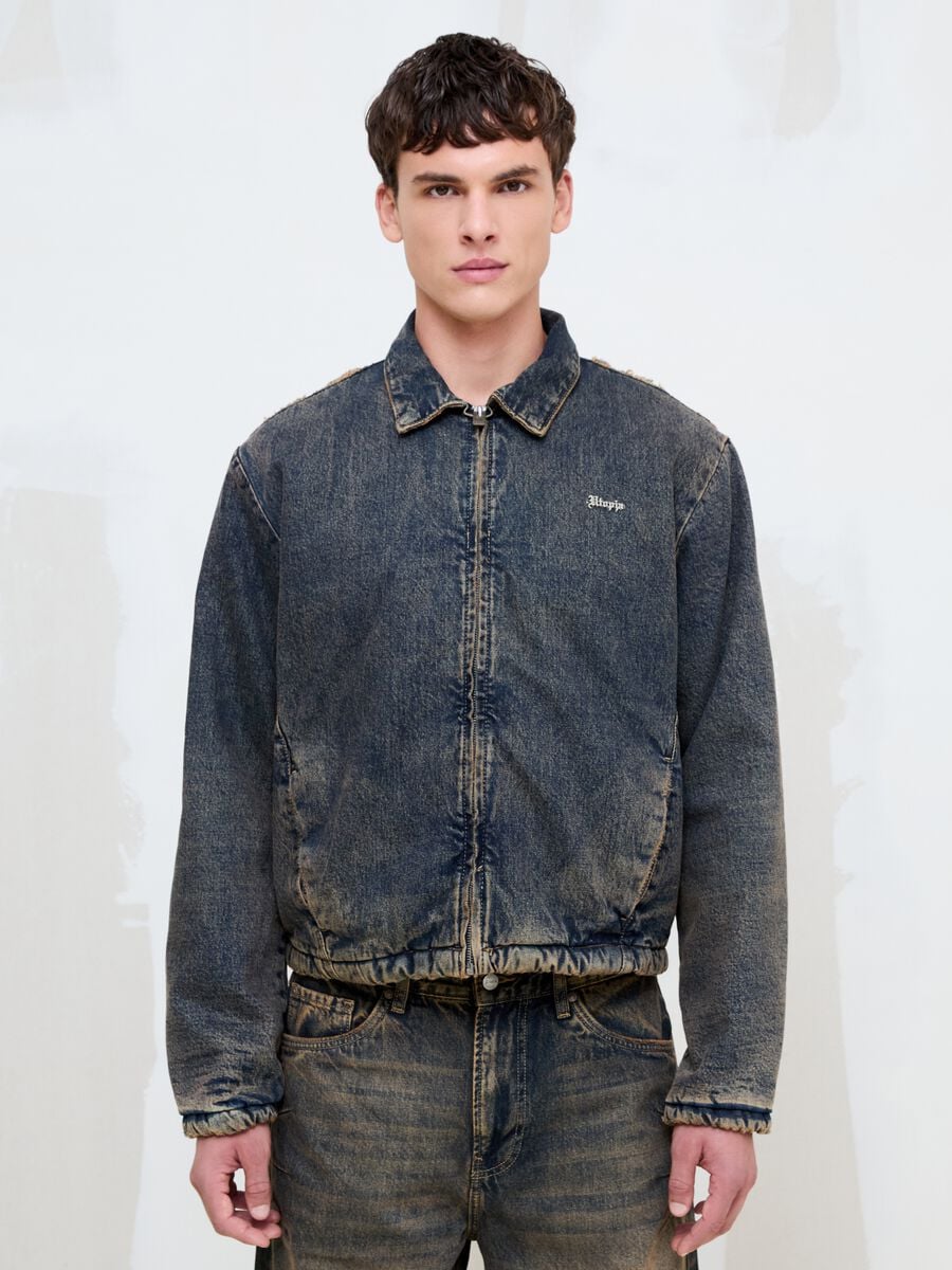 Denim Padded Jacket Vintage Dark Blue_3