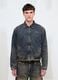 Vintage Dark Blue Padded Denim Jacket_3