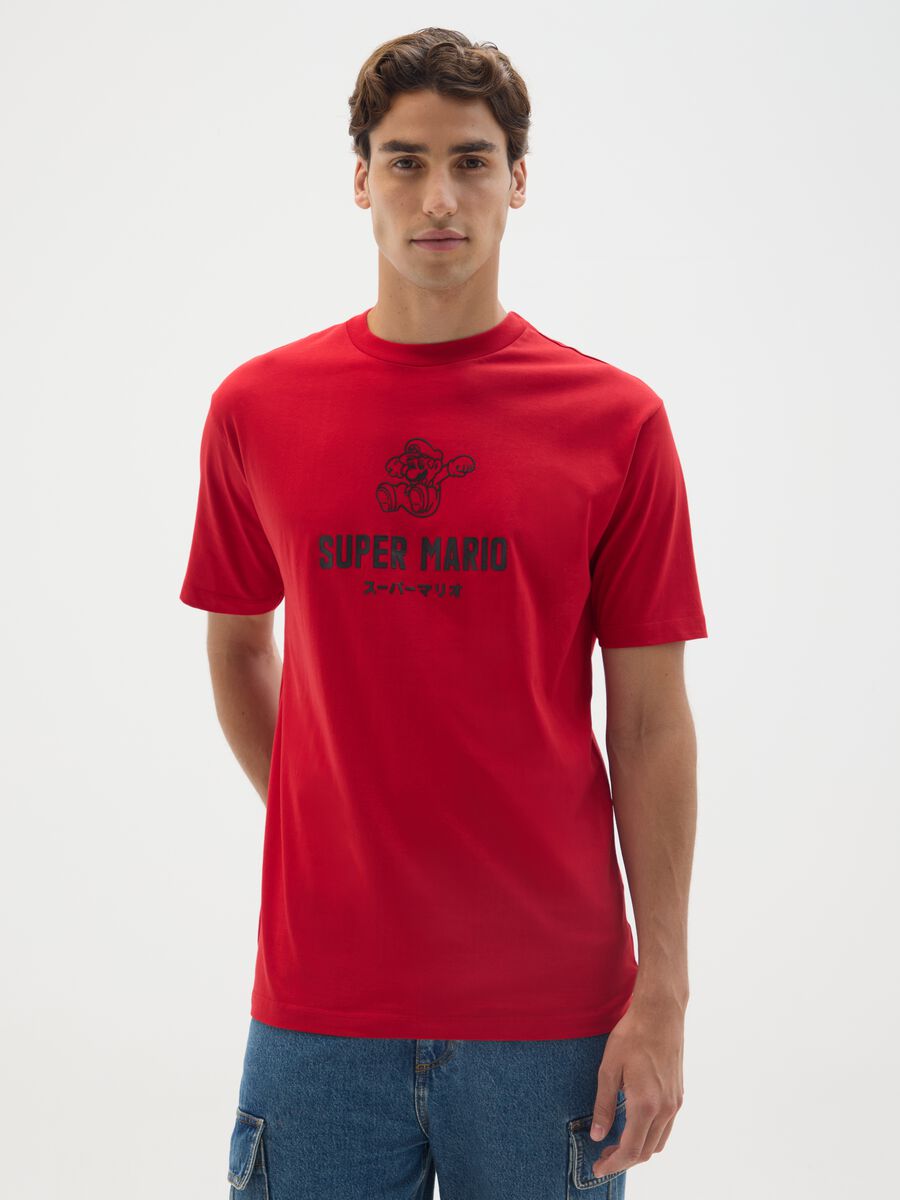 Red pure cotton T-shirt_0