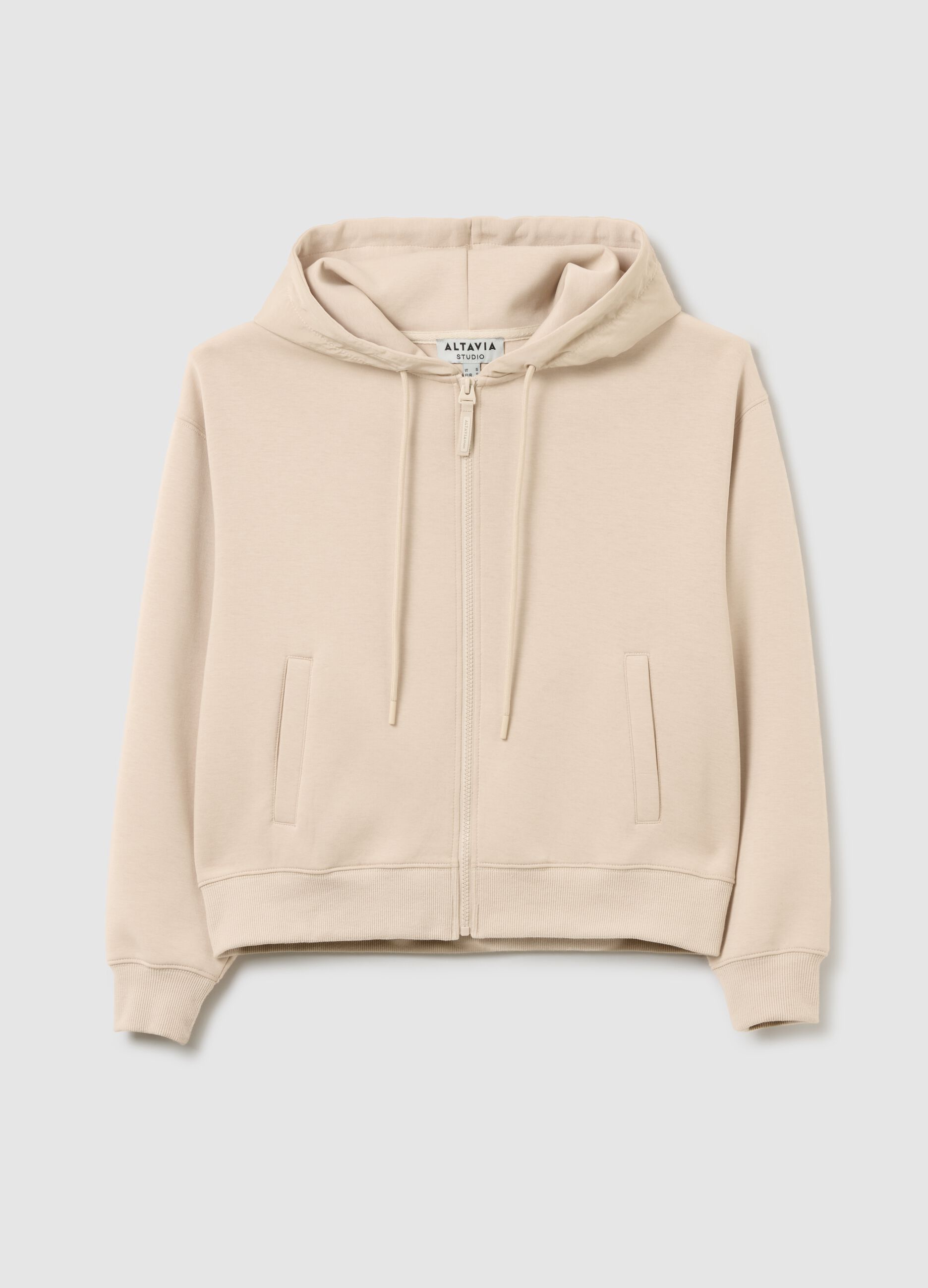Full-zip crop with hood by ALTAVIA STUDIO