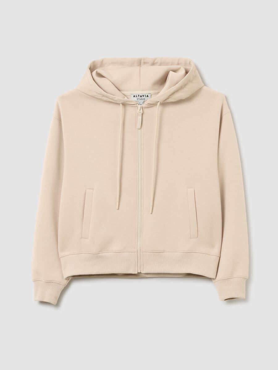 Full-zip crop with hood by ALTAVIA STUDIO_4