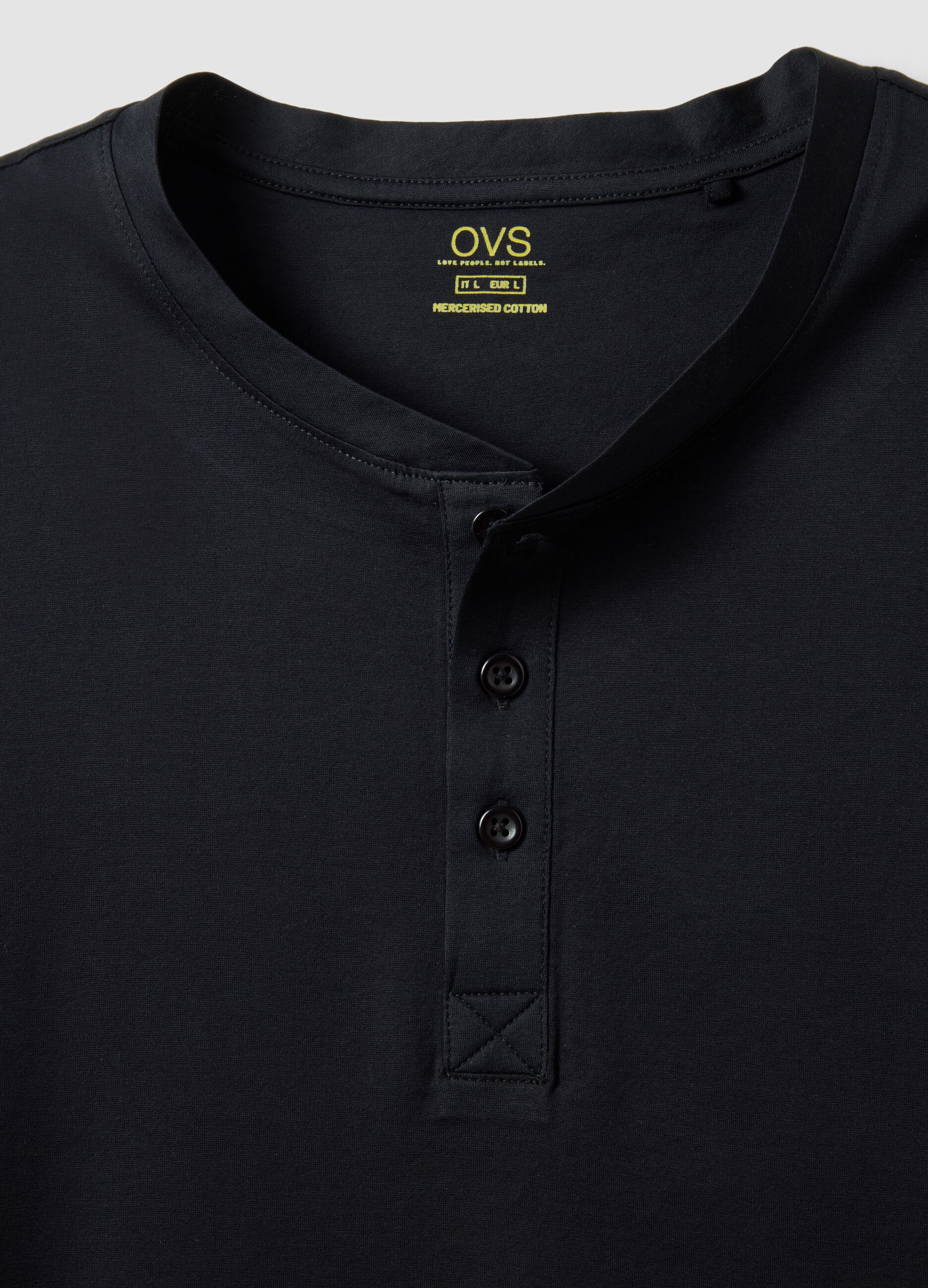 Black pure cotton regular-fit T-shirt