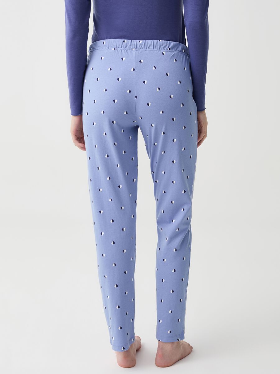 Pyjama trousers with hearts print_2