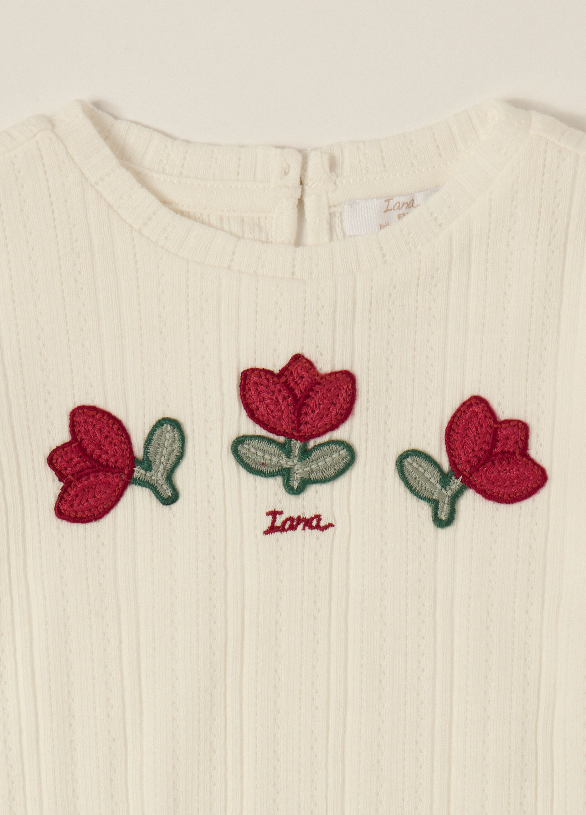 White Long-Sleeve Top for Baby Girl