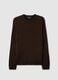 Brown crew neck sweater regular fit_4
