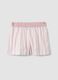 Pink striped organic cotton pyjama shorts_4