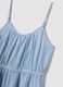 Blue striped pure cotton regular-fit dress with thin straps_5