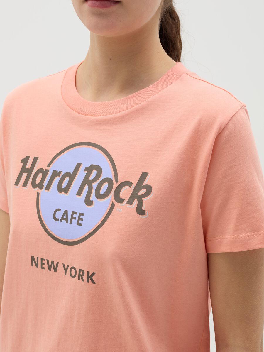 Pink T-shirt with Hard Rock Café New York print_3