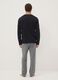 Black and grey pure organic cotton V-neck regular-fit pyjamas_2