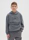 Boy's grey hoodie in pure cotton_0