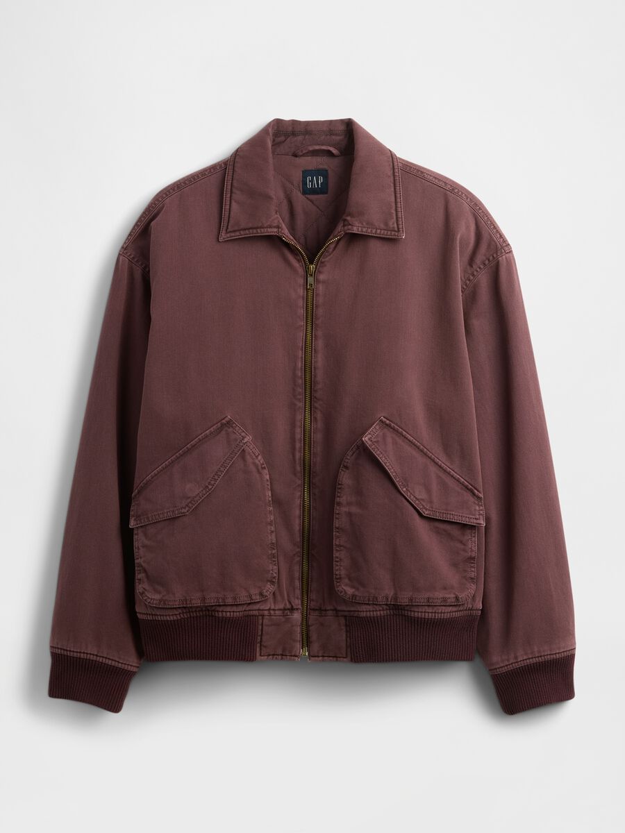 Brown jacket in pure cotton_3