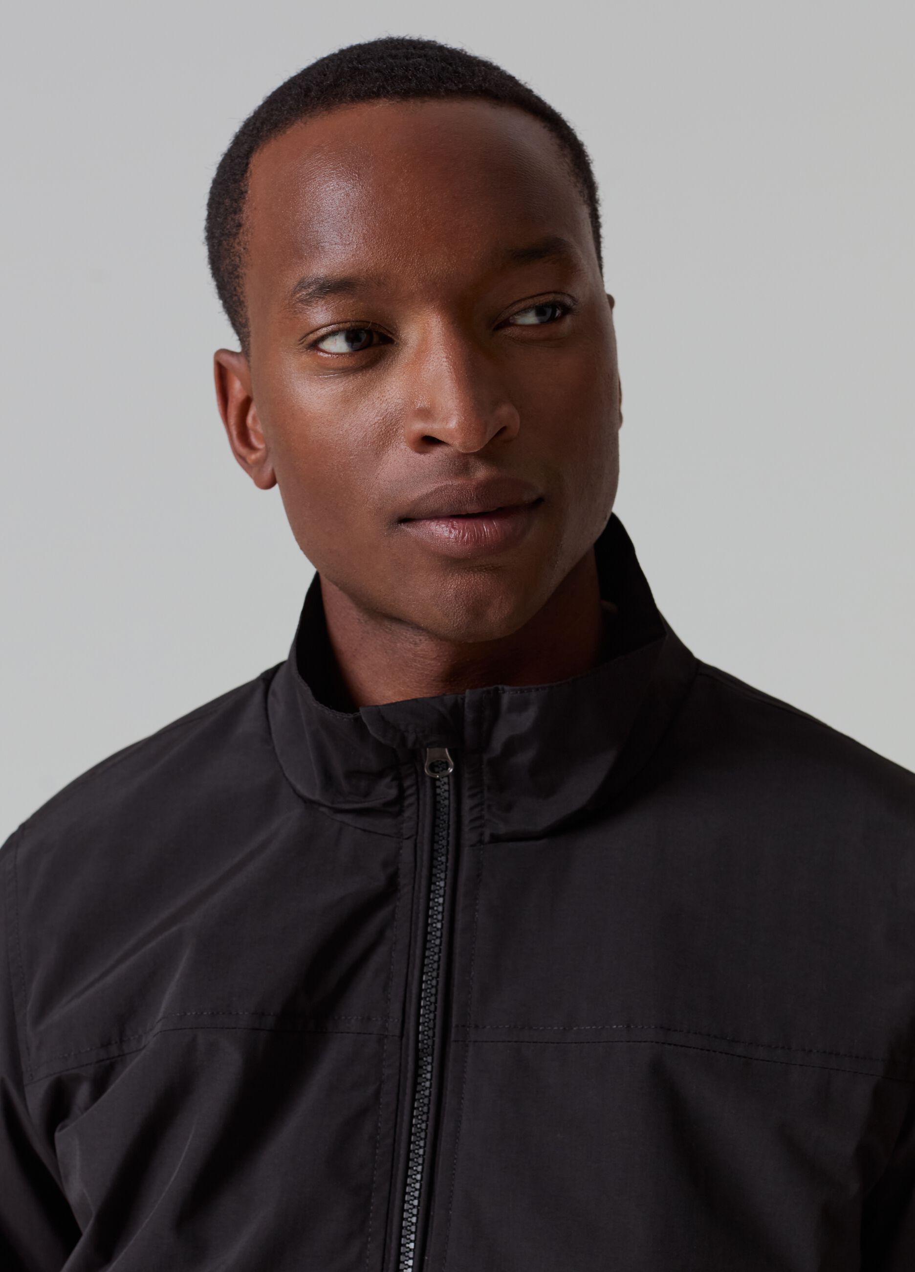 Bomber full-zip a collo alto