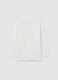 White high-neck baby t-shirt in pure cotton regular fit_1