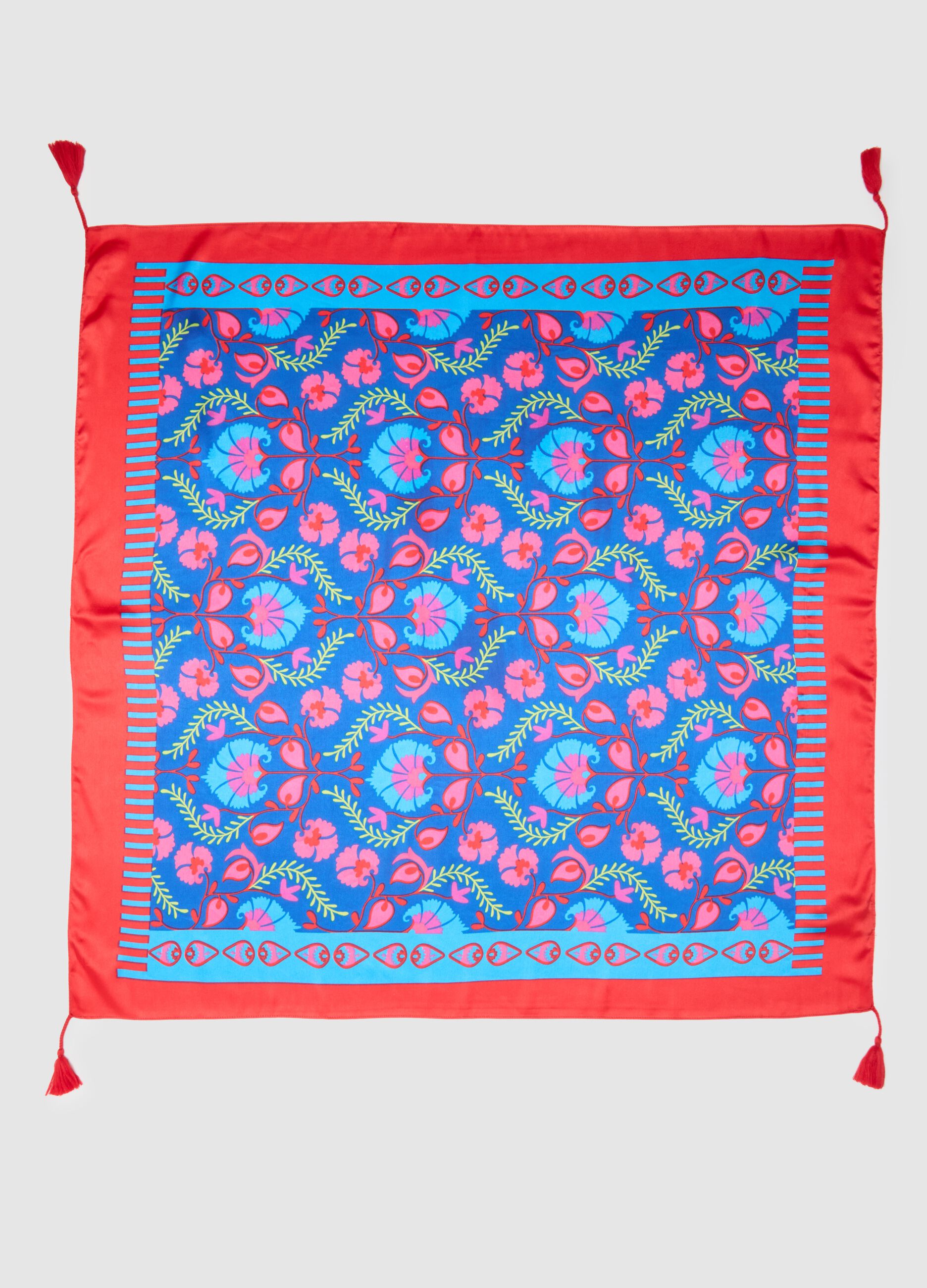 Multicolour Scarf with Tassels