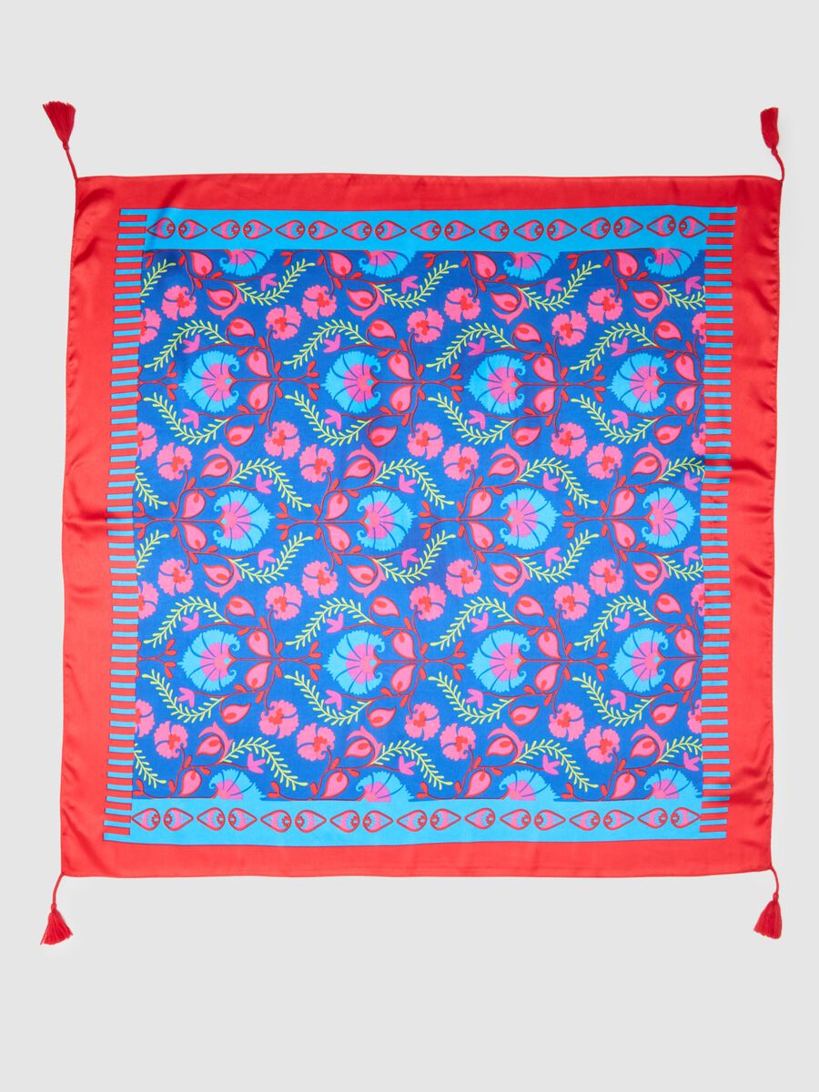 Multicolour Scarf with Tassels_2