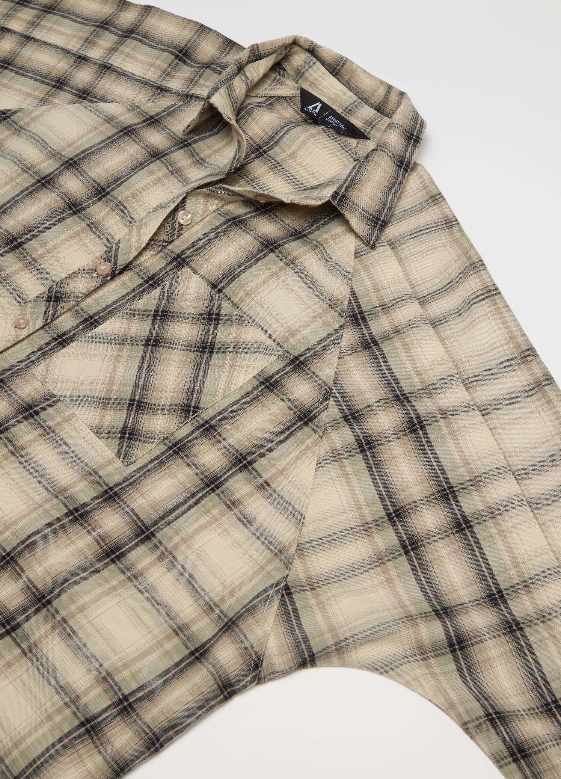 ALTAVIA WITH DEBORAH COMPAGNONI shirt in check cotton with pocket