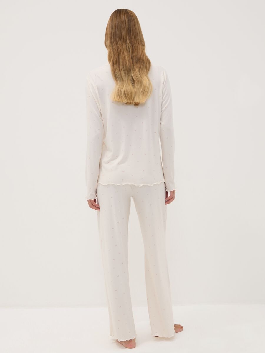Black stretch-fabric crew-neck pyjamas_3
