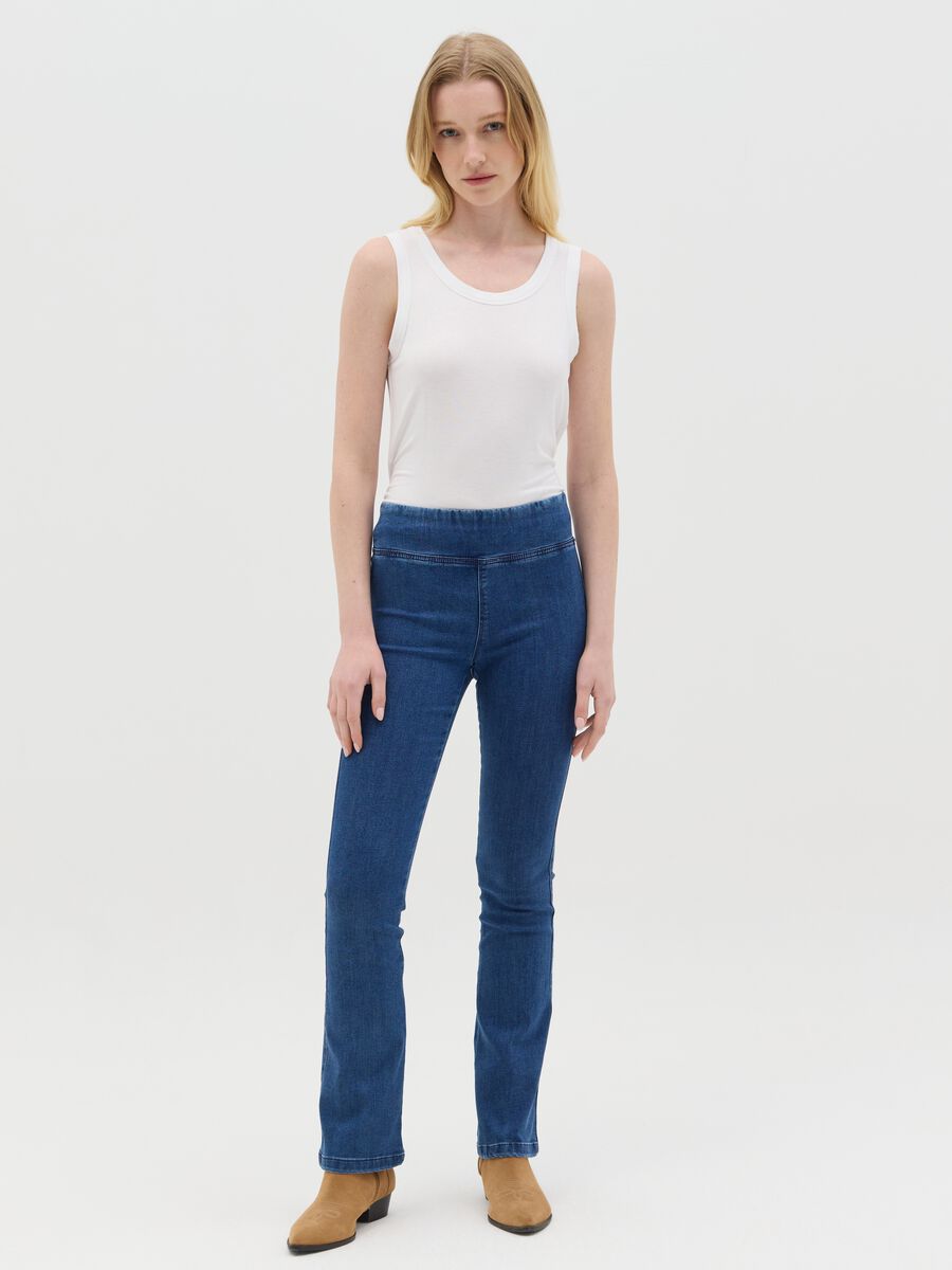 Flare-fit jeggings in stretch denim_0