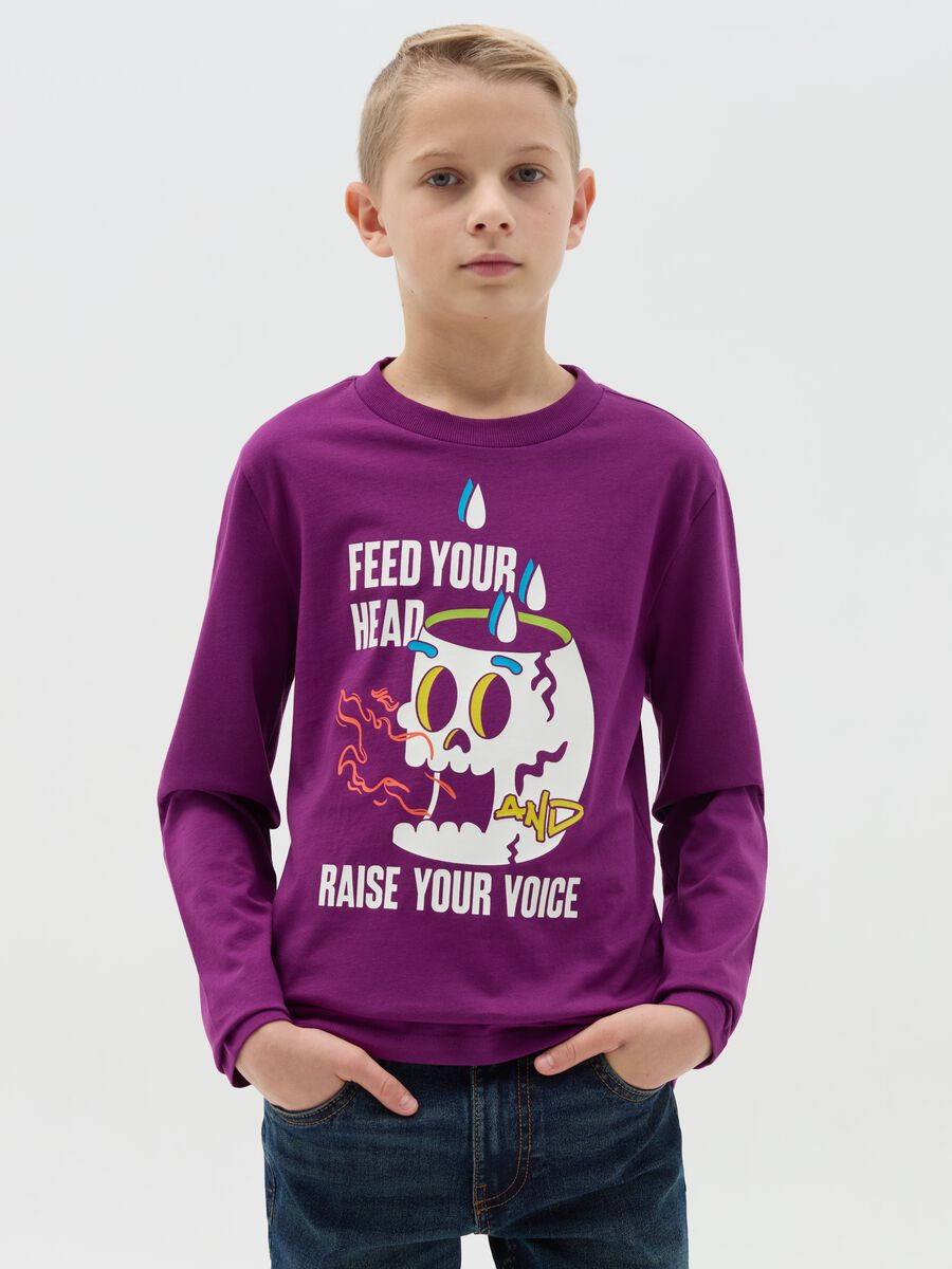 Long-sleeved T-shirt with print_0