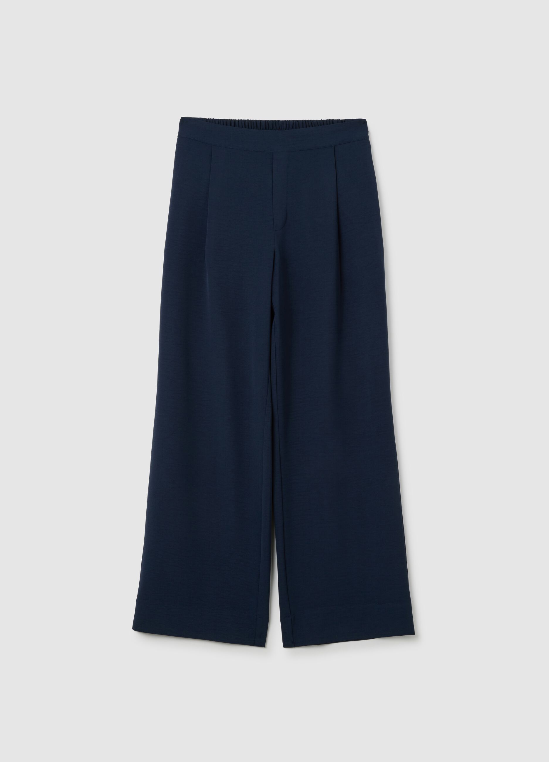 Women's blue trousers with regular fit