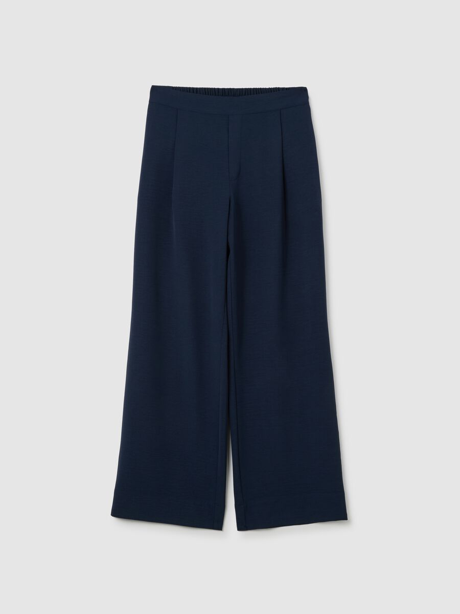 Women's blue trousers with regular fit_4