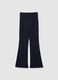 Girls' blue cotton regular fit trousers_3