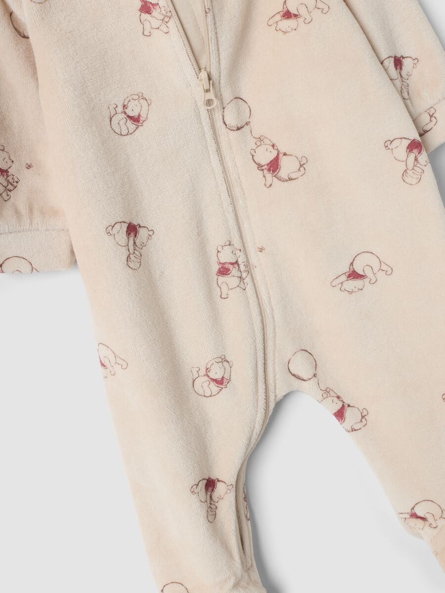 2-pack beige Winnie the Pooh embroidered cotton-blend sleepsuits_3