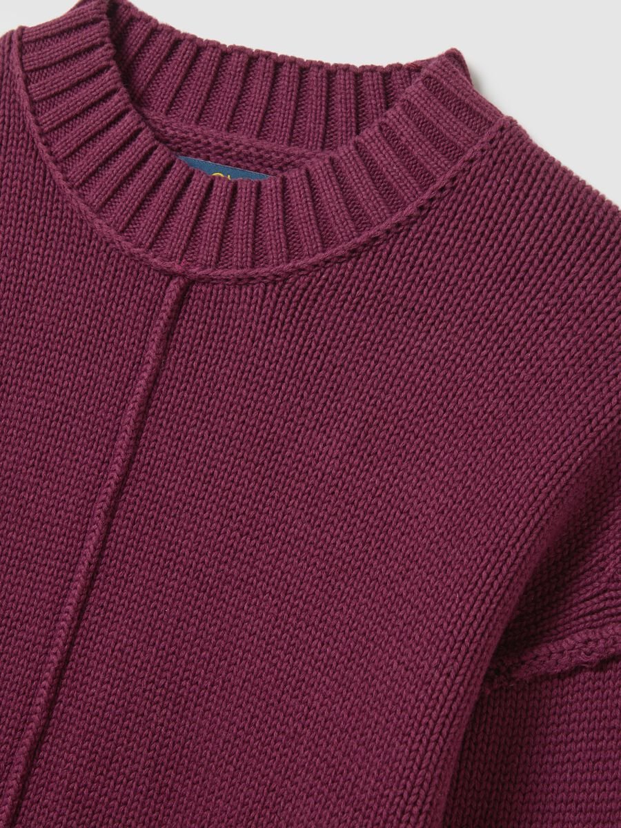 Purple Cotton Turtleneck Sweater_5