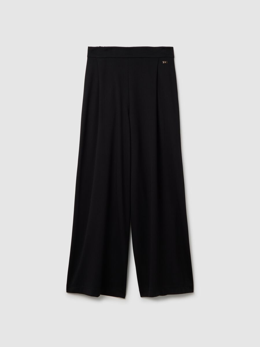 Pantaloni neri a palazzo_0