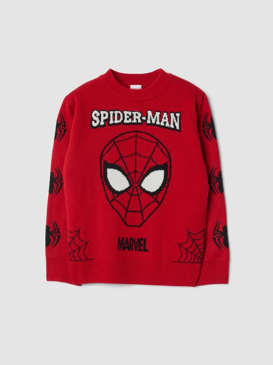 Maglione rosso con stampa Marvel Spider-Man_0