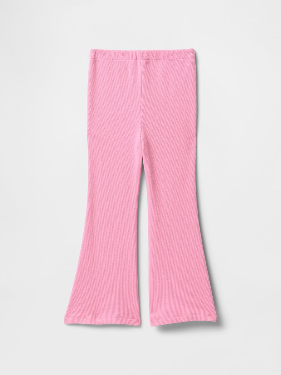 Pink flare trousers for girls_1