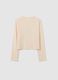 Girl's pure cotton beige T-shirt with print_1