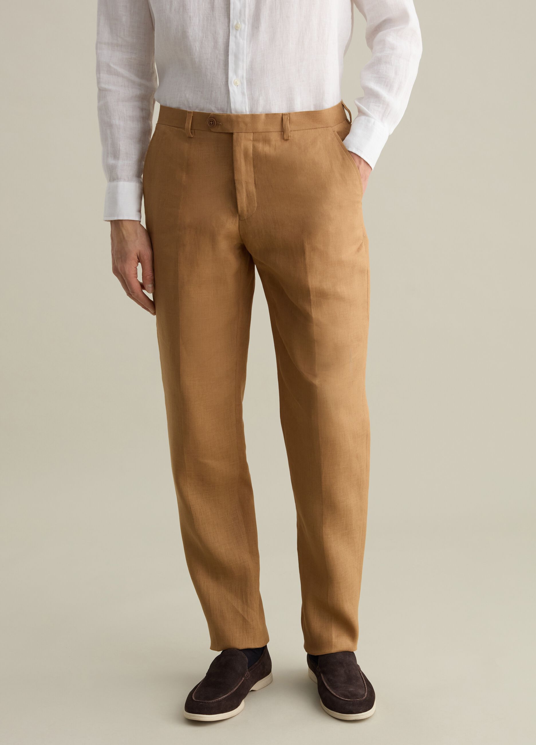 Pantaloni regular fit in lino Contemporary