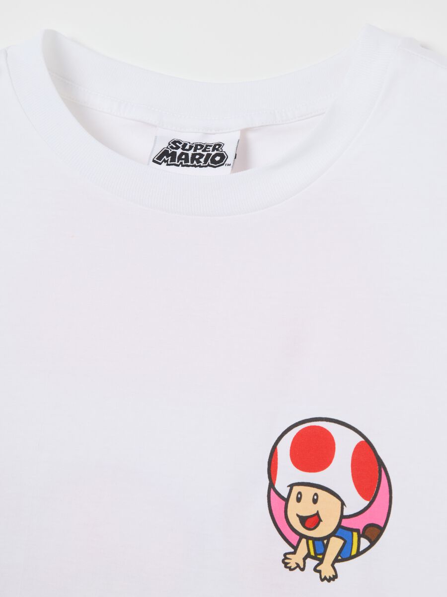 White T-shirt in cotton with Super Mario™ Toad print_5