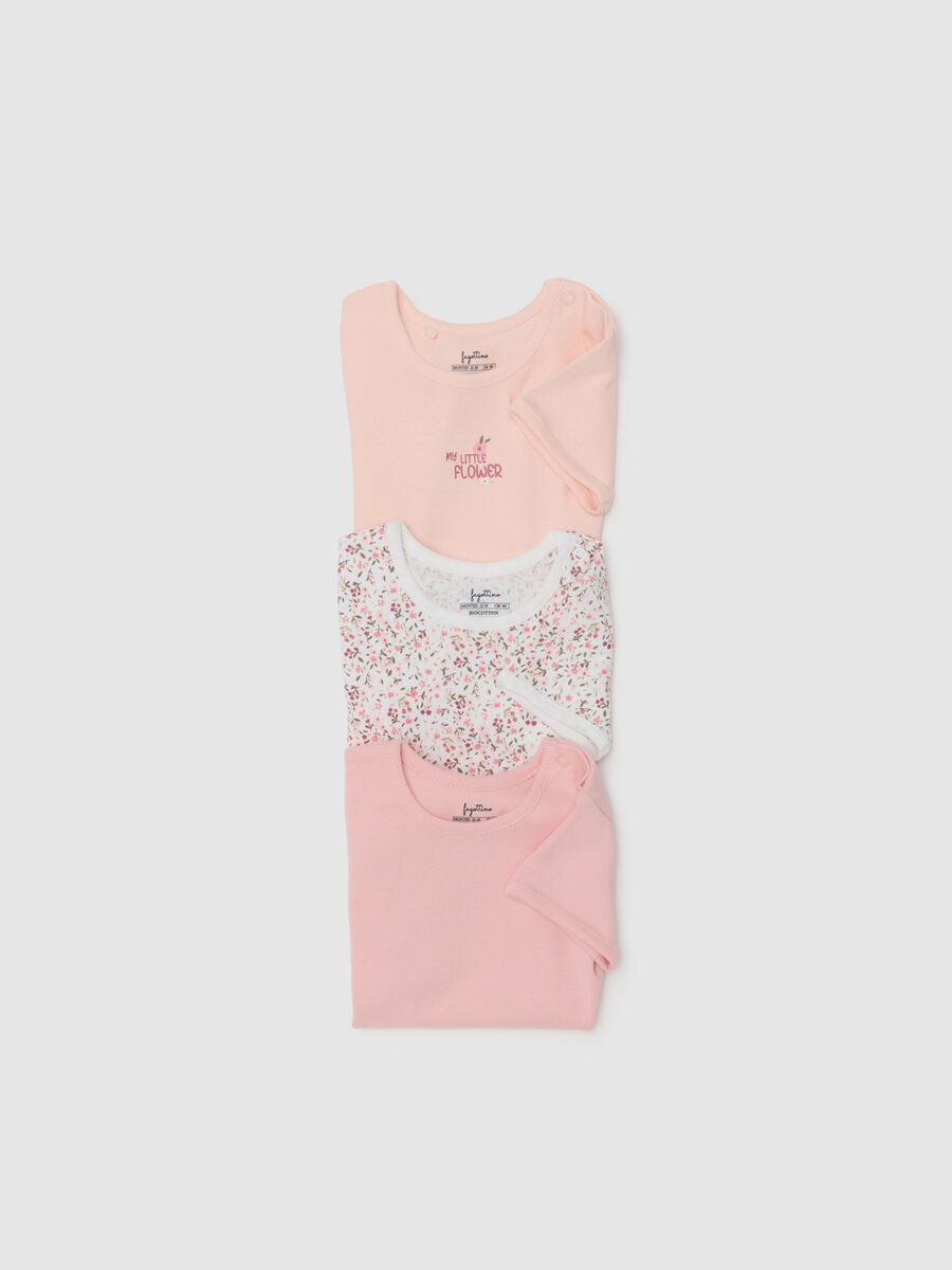 Set of three multicolour pure cotton girl bodysuits_2