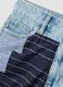 Light blue pure-cotton denim shorts with patchwork inserts_5