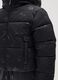 Black padded hooded jacket for girls_2