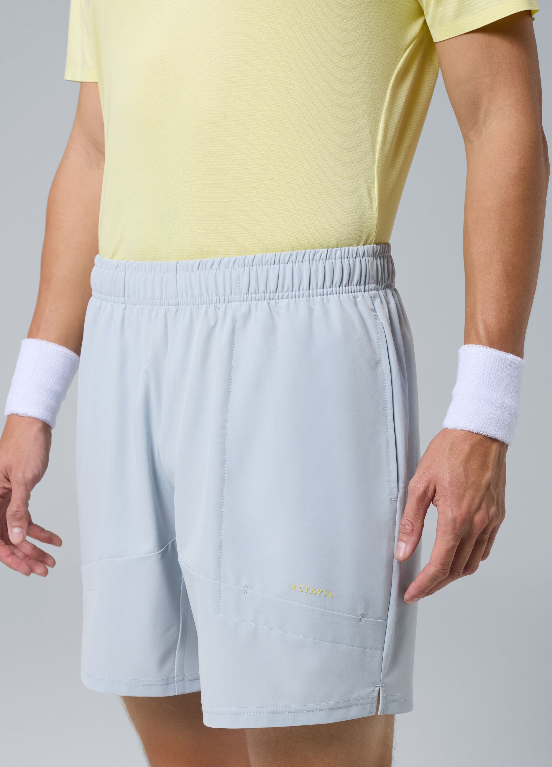 Grey ALTAVIA COURT sports shorts in stretch fabric