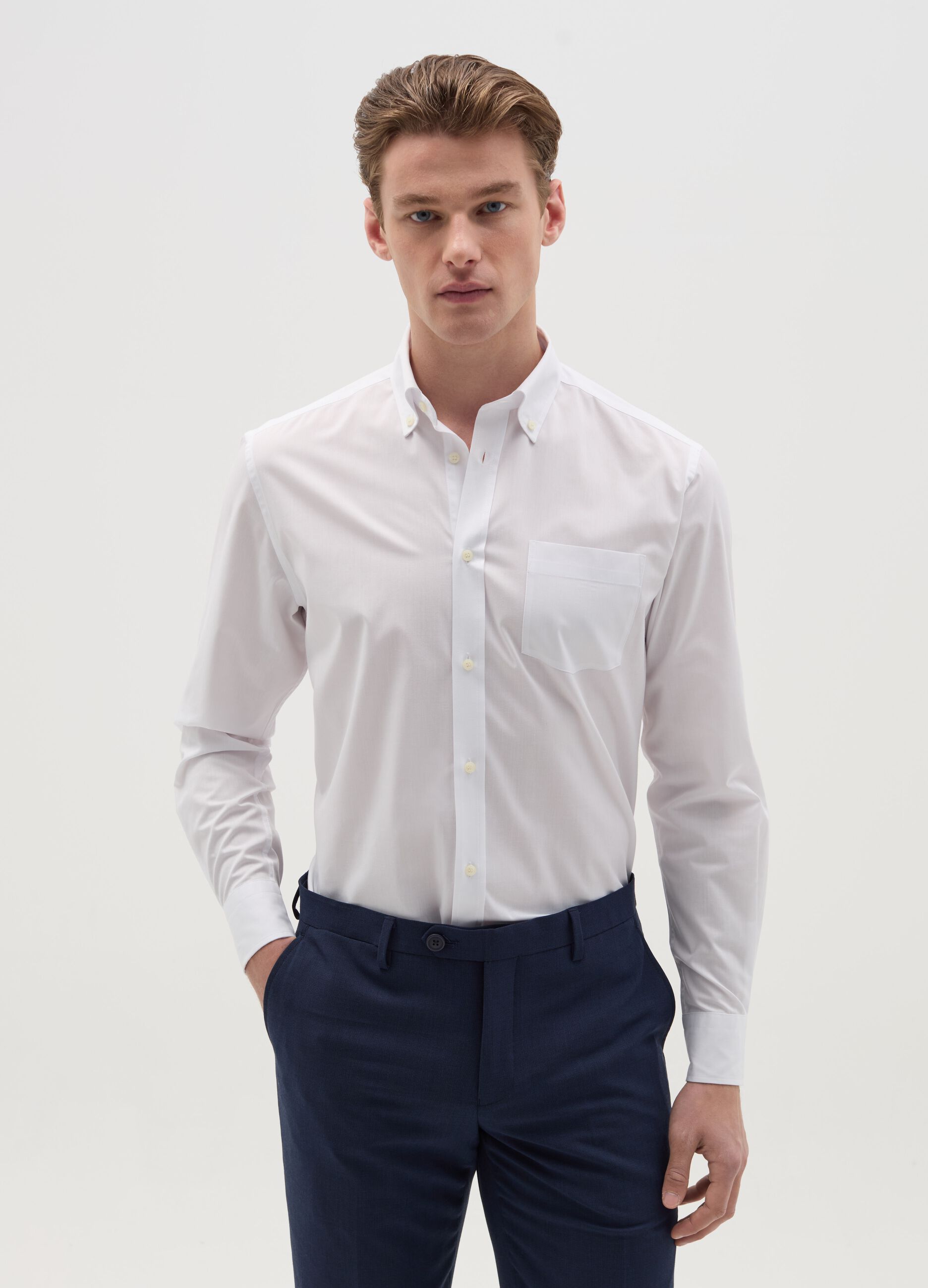 Regular-fit easy-iron shirt