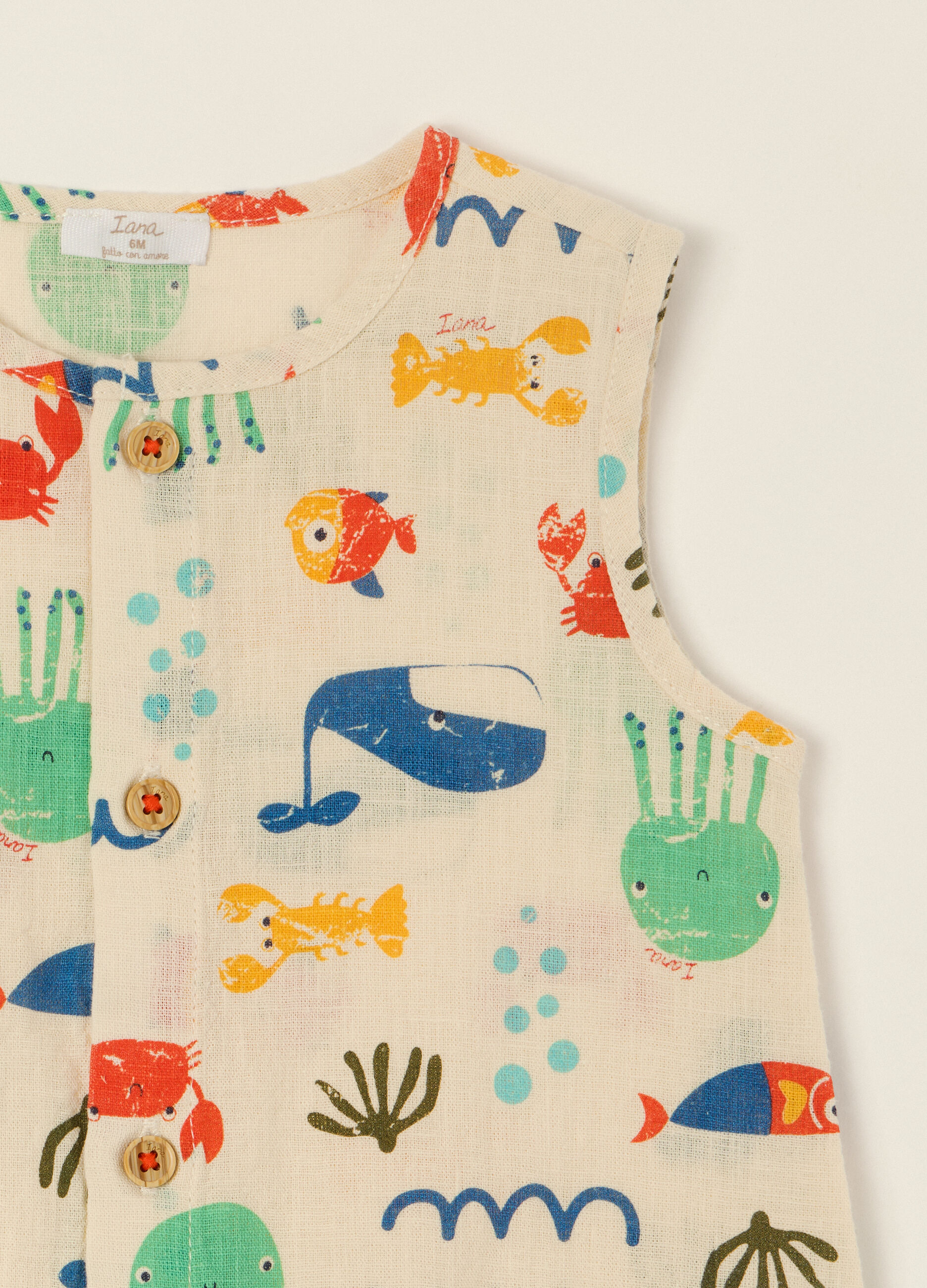 IANA pure cotton baby sleepsuit