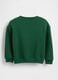 Green cotton sweatshirt with round neck_1