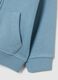 Blue children's sweatshirt in pure cotton, regular fit with hood and zip_3