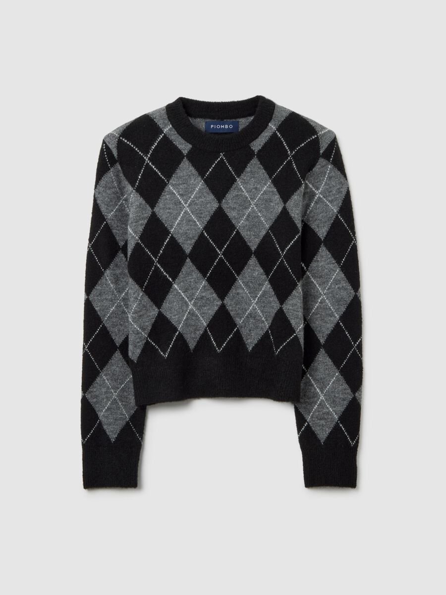 Maglione in tessuto elasticizzato multicolor regular fit_4